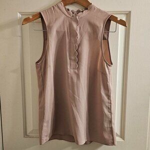 H&M Pink Blush Sheer Sleveless Blouse